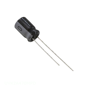 Condensador Original UVK2A470MPD, Aluminio, 47uF, 20%, 100V, Radial TH, 47 uF, de Orificio Pasante - Product Image 1