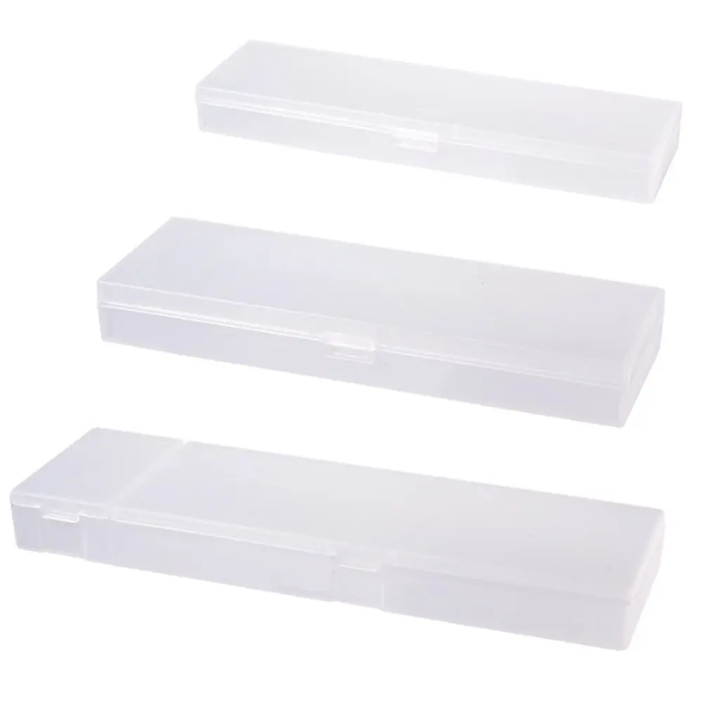 WH596 उच्च गुणवत्ता पारदर्शी प्लास्टिक स्थिर बॉक्स छात्र के लिए लेखन मामले