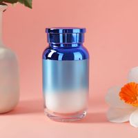 Flacon cylindrique haut de gamme électroplaqué en PS pour emballage de médicaments, flacon de capsules de qualité alimentaire, sous-flacon