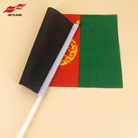 Drapeaux de voiture d'Afghanistan en gros, haute résistance, 100% polyester, décoration de voiture personnalisée, drapeaux de voiture d'Afghanistan