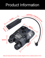Visée laser PEQ-15, apparence UHP, laser rouge tactique/IR/LED, lampe torche tactique à lumière forte