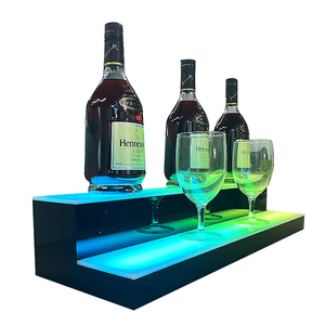 Étagère en acrylique à 2 niveaux avec éclairage LED pour Bar à la maison, présentoir pour bouteilles d'<span class=keywords><strong>alcool</strong></span> - Product Image 3