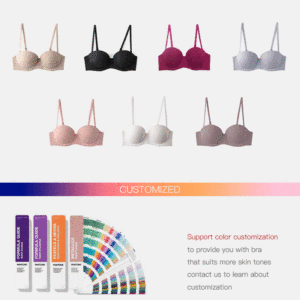 JOGOGO <span class=keywords><strong>Reggiseno</strong></span> Sexy da Donna Personalizzabile all'Ingrosso, con Ferretto, 2 Ganci, in Nylon Spandex, Mezza Coppa, per Signore - Product Image 5