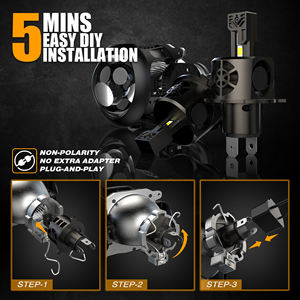 Blanco frío 120W accesorios de aluminio para coche 12000lm H4 LED faros bombilla Auto H7 H11 Luce 9005 9006 6000K Color nuevo 12V voltaje - Product Image 2