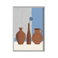 Cadre d'affichage mural en alliage d'aluminium minimaliste pour impression numérique moderne, idéal pour la décoration de table et de galerie.