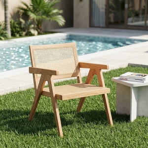 Sedia <span class=keywords><strong>da</strong></span> pranzo <span class=keywords><strong>da</strong></span> <span class=keywords><strong>esterno</strong></span> in legno massello, sedia con schienale in stile domestico, in legno di noce nero, design moderno, mobili <span class=keywords><strong>da</strong></span> giardino, poltrona impermeabile - Product Image 1