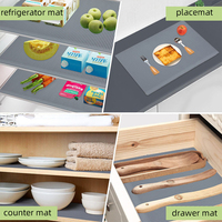Tapis en silicone de qualité alimentaire pour étagères de réfrigérateur, doublures lavables pour tiroirs et placards