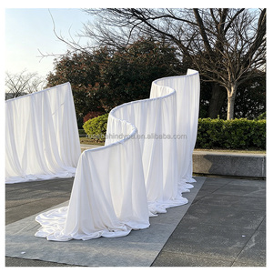 Decorazioni per Matrimoni all'Aperto, Grande Supporto a Forma di S per <span class=keywords><strong>Tende</strong></span> a Stringa, Altezza Regolabile, Supporto per Fogli di Madreperla Trapezoidale - Product Image 1