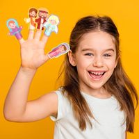 Religieux personnalisé Jésus chrétien crèche scène Bible jouets feutre marionnettes à doigt pour enfants fête de Pâques remplisseurs d'oeufs