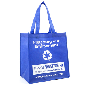 Biểu Tượng Tùy Chỉnh Thân Thiện Với Môi Màu Xanh Không Dệt Mua Sắm Túi Xách Có Thể Gập Lại Bền Không Thấm Nước Không Dệt Tote Túi Cho Các Sự Kiện Kinh Doanh - Product Image 1