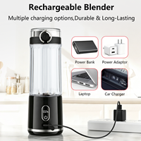 Draagbare blender met touchscreen dat informatie over vermogen en tijd weergeeft, USB oplaadbaar, fruitmixer, mini handmixer
