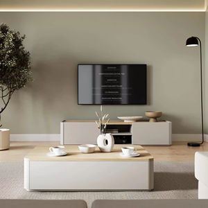 Vente en gros en usine Table basse moderne et élégante en MDF de 18 mm d'épaisseur Planches en mélamine avec deux tiroirs spacieux - Product Image 1