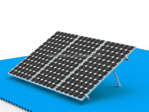 Supports de panneau solaire en aluminium Angle réglable Jambe avant Jambe arrière Toit plat Inclinaison Système de montage solaire - Product Image 3