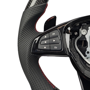 Volant sport modifié en fibre de carbone à étiquette rouge, très vendu, pour Mercedes Benz C GLC E S CLS <span class=keywords><strong>AMG</strong></span> ZC-205-P-1234 - Product Image 2