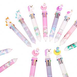 Juego de 4 Bolígrafos de Unicornio, Papelería Bonita para Regalos Infantiles - Product Image 1