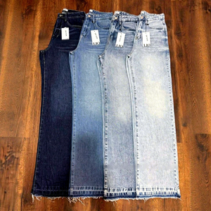 <span class=keywords><strong>Jeans</strong></span> da <span class=keywords><strong>Donna</strong></span> di Alta Qualità a Gamba Dritta Elasticizzati Mid-Wash in Misto Cotone Casual - Product Image 2