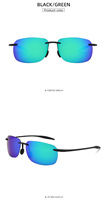 Lunettes de soleil classiques MJ sans monture rectangulaires, monture TR90, UV400, photochromiques, polarisées pour la conduite et les sports de plein air