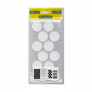 WHITE 40mm Self Adhesive FELT Floor Protector <b>Pads</b> - Product Image 2
