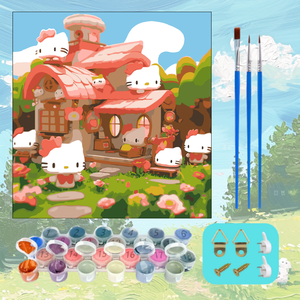 Phim hoạt hình nhân vật Bộ sưu tập đơn giản DIY Acrylic kỹ thuật số sơn dầu in cho trang trí nội thất cổ điển hiện đại trang trí phòng ngủ - Product Image 4