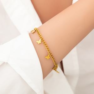 Pulsera de Acero Inoxidable con Baño de Oro de 18K Estilo Retro INS, Diseño Delicado, Cadena de Tobillo Moderna para Mujer, Accesorio de Lujo Ligero - Product Image 2