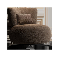 Canapé simple et fauteuil pivotant en bois, style moderne et luxueux, pour salon, balcon, chambre à coucher
