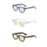 Lunettes de soleil tendance 2026 à petite monture rétro, personnalisables avec logo, en acétate, pour femme, style vintage, rondes, rectangulaires, motif léopard