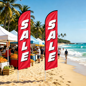 Factory Custom Logo <b>Sale</b> Feather Flag Beach Flag Blade Flag Teardrop Flag Outdoor Business Promotion Banner <b>Sign</b> - Product Image 4