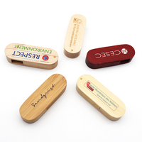 Lecteurs flash USB en bois pivotants Wood Shell Memory Sticks 32GB 4GB 64GB LOGO Personnalisation Nouveau Design Pen Drives