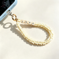 YIREPIN Accessoires de porte-clés personnalisés style hawaïen avec perles en bois carrées, lettres et fleurs en résine pour téléphone