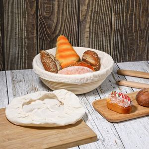 Trancheuse à pain pour ronds au levain Banetton ensemble coupe-pâte manche en bois gros rotin épreuvage panier <span class=keywords><strong>paille</strong></span> - Product Image 5