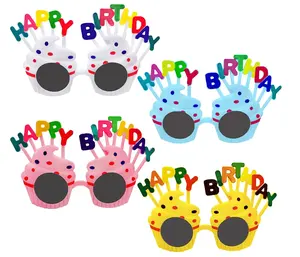 2023 gros joyeux anniversaire lunettes de soleil pour enfants crème gâteau fête lunettes de soleil rose fête lunettes de soleil