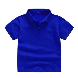 T-shirts & <span class=keywords><strong>Polo</strong></span> d'été pour enfants garçons et filles, polos blancs et simples à manches courtes, uniforme de Golf, en maille de coton - Product Image 2