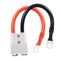 Kabel Baterai SB50 Berkualitas Tinggi 50A, Harness Kabel Daya 10AWG Heavy Duty dengan Terminal Ring Lug untuk Penyimpanan Energi
