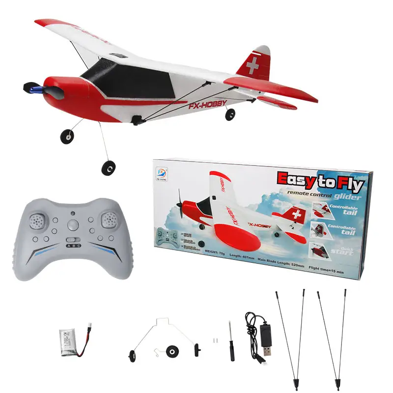 FX9603 Remote Control AirPlane 2.4GHz 3 Channels WHITE RC Stunt Glider Foam Aircraft Toy with Brushless Motor plane toys