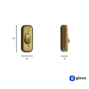 ชุดสวิตช์โกลก้าร็อคเกอร์ 5 ชิ้น สีทอง 250V AC SPST 2P เปิด-ปิด พลาสติก - Product Image 3