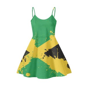 Personality Jamaican <strong>Flag</strong> Style Women's Dresses Charming Quality Wholesale Print on Demand Slip Dress Evening Dresses XS-5XL - Product Image 3