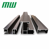 Profilés en aluminium robustes pour portes et fenêtres coulissantes, cadre d'extrusion, profil architectural thermolaqué avec service de découpe