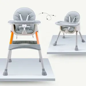 เก้าอี้ทานอาหารสำหรับเด็กทารกโต๊ะทานอาหารแบบพกพาสูง