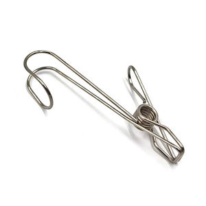 Long-tail stainless steel clothes <b>clip</b> with hooks for drying clothes, <b>spring</b> <b>clips</b>, long hook <b>clips</b> for storing documents and - Product Image 4