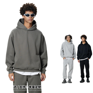 <span class=keywords><strong>Felpa</strong></span> Cleanfit con <span class=keywords><strong>Cappuccio</strong></span> da Uomo Stile Boxy in Pile Spesso da 350G, Taglio Corto e Ampio, Foderata con Funzione Antipiega - Product Image 4