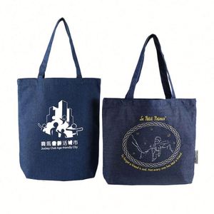 Sacs à provisions en coton toile 8OZ de haute qualité avec impression unie de style poignée - Product Image 5