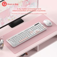 Untuk Set Keyboard dan Mouse Nirkabel A-Dou WK80 - Desain Ergonomis Tahan Air, Termasuk Baterai AA, Tersedia dalam Stok