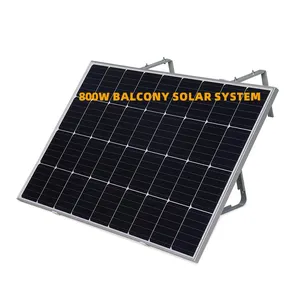 工厂太阳能系统光伏阳台安装，带U形挂钩金属太阳能电池板