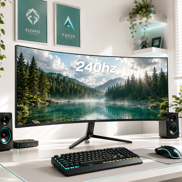 OEM ODM Factory 49 Inch Curved 240Hz 1ms IPS DQHD Curved Gaming Monitor 5k240Hz Ultrawide Monitor for Esports Arena Projects