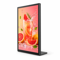 Papan Menu Digital Android LCD untuk Meja, Stand Display Pameran, Layar Terpisah, Sentuh, Otomatis Nyala/Mati, Video, CMS Berbasis Cloud