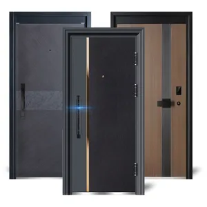 Haute qualité antivol sécurité entrée porte en acier sécurité mur extérieur entrée métal porte en acier