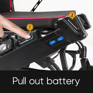 <span class=keywords><strong>120kg</strong></span> Capacité de charge Voyage Portable Pliable Électrique Fauteuil Roulant Tout Terrian Conduite Lisse Fauteuil Roulant Électrique pour Aîné - Product Image 3