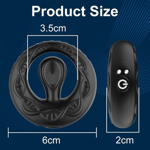 Anillo Vibrador de Silicona para Pene con Control Remoto y APP, 3 en 1, 10 Frecuencias Ajustables, Anillo para Pene, Tapón Anal, Vibrador - Product Image 5
