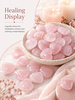 Cœur en quartz rose naturel, pierre de guérison polie, cadeau, décoration d'intérieur, vente en gros