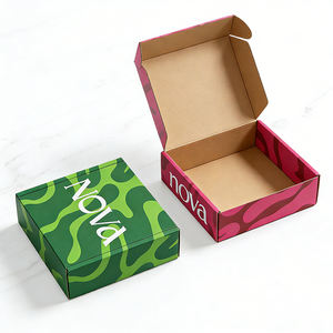 Boîte cadeau en carton ondulé écologique avec impression personnalisée, pelliculage mat, personnalisable pour les cadeaux, les boîtes d'abonnement, logo personnalisé, taille personnalisée - Product Image 1